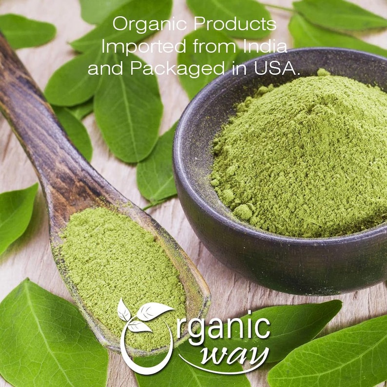 Organic Way Moringa Leaf Powder - Herbal Tea | Organic, Kosher, USDA Certified | Raw, Vegan, Non GMO, Gluten Free | Origin - India image 3