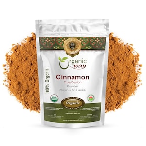 Organic Way True Ceylon Cinnamon Powder - Organic, Kosher, USDA Certified | Raw, Vegan, Non GMO, Gluten Free | Origin - Sri Lanka