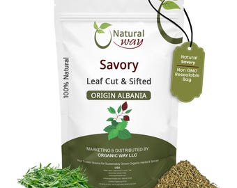 Natural Way Savory Leaf Cut & Sifted | Herbal Tea - European Wild-Harvest Gluten Free | Origin - Albania