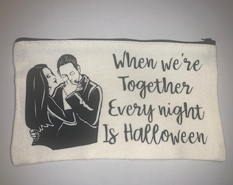 Addams Family/ Gomez & Morticia Addams/ Makeup/ Pencil Case/ Purse