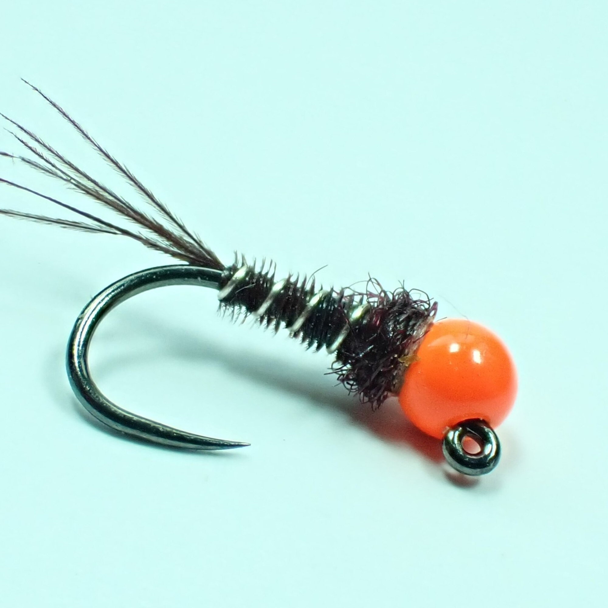 Claret & Orange Hot Head Frenchie, Barbless Tungsten Beaded Pheasant Tail  Euro Nymph Fishing Fly, Tight Line Nymph, Fly Angling Gift. 
