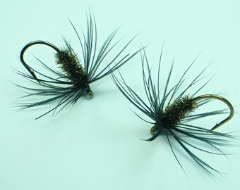 Black And Peacock Spider, Barbed North Country Spider, soft hackle fishing  fly, for trout and other A great gift for fly