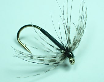 Teal and Black Spider, Barbed North Country Spider, soft hackle fishing  fly, for trout and other A great gift for fly