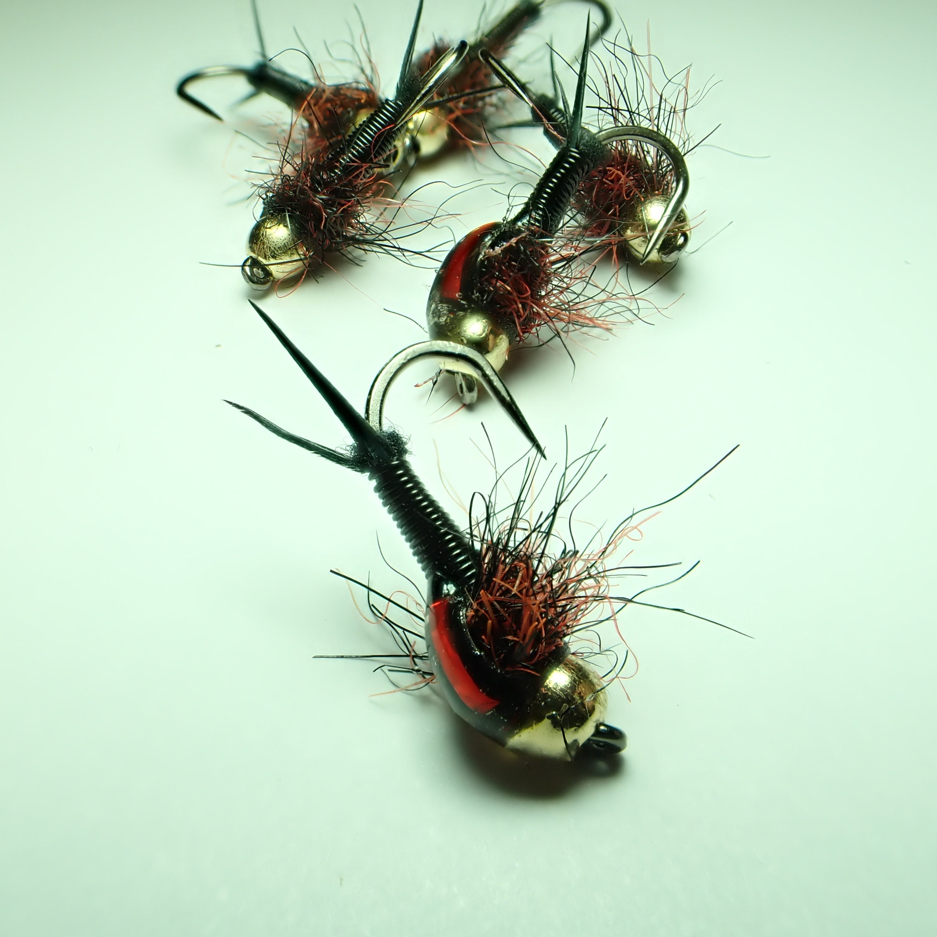 Copper John Black Barbless Fishing Fly. Weighted Classic Fly
