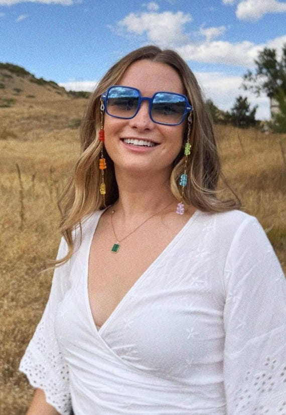 One of a Kind Handmade Gummy Bear Chain Glasses Accessory - Etsy