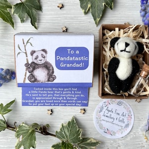 A un nonno pandatastico, un abbraccio da orso panda, invio un abbraccio, grazie nonno, miglior nonno, compleanno nonno, biglietto d'auguri per il nonno, festa del papà.