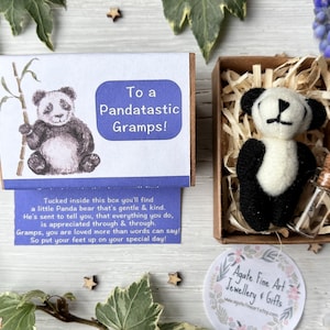To A Pandatastic Gramps, A Panda Bear Hug for you, A Hug in a Box, Thank You Gramps, Best Gramps, Verjaardagscadeau voor Gramps, Vaderdag.