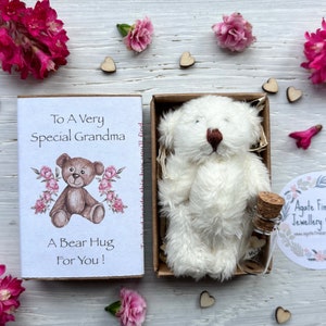 Para una abuela muy especial, un abrazo de oso para ti, un abrazo en una caja, Cwtch, gracias abuela, la mejor abuela, regalo de cumpleaños para la abuela, abuela n.º 1.