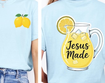 Camiseta con colores reconfortantes "Jesús hizo limonada", camiseta de limonada, camiseta de limonada de Jesús, camiseta cristiana con colores reconfortantes