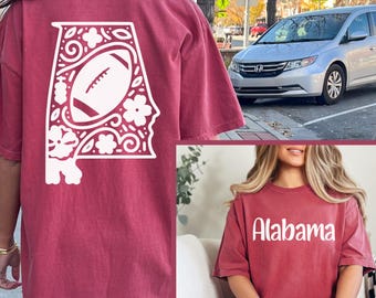 Alabama Comfort Colors Tshirt, Alabama Short Sleeve Tee, Floral Alabama Tshirt, Alabama Shirt, Alabama Lover, Saturdays In Alabama