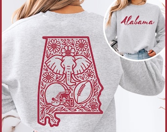 Alabama Crewneck Sweatshirt, Womens Alabama Sweatshirt, Alabama Lover Sweatshirt, Game Day Sweatshirt
