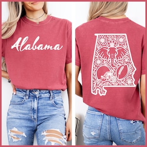 Alabama Comfort Colors Tshirt, Alabama Lover Tshirt, Comfort Colors Alabama Shirt, Womens Alabama Shirt, Girls Alabama Tshirt