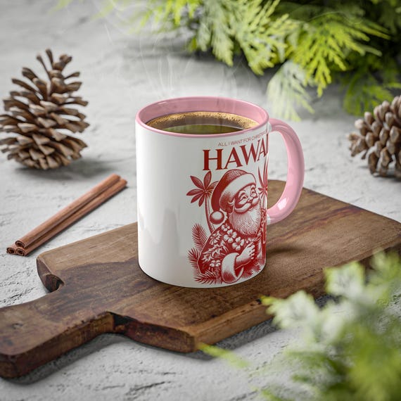 Weihnachten Hawaii Kaffeebecher, Weihnachten in Hawaii Kaffeetasse, Hawaii für Weihnachtsgeschenk, alles, was ich für Weihnachten will, ist Hawaii