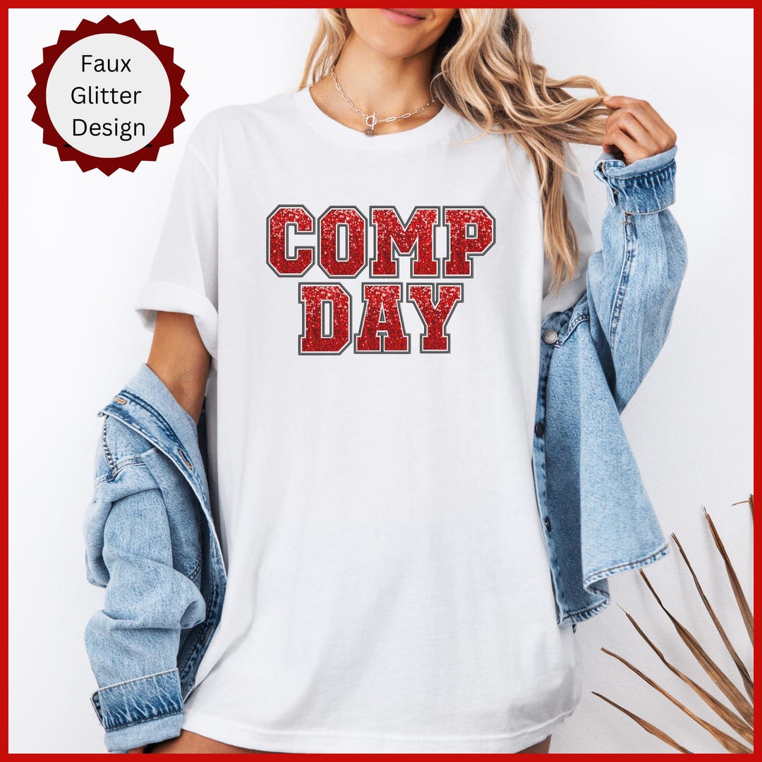Comp Day Shirt, Competition Day Red and White Colors, Red and Black ...