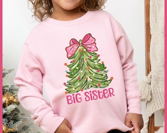 Große Schwester Weihnachten Kleinkind Sweatshirt, große Schwester Überraschung Ankündigung Sweatshirt, Weihnachten große Schwester Sweatshirt, große Schwester Weihnachten