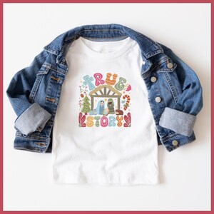 Nativity Scene Toddler Short Sleeve Tee, Boho Nativity Scene True Story Toddler Shirt, Toddler Nativity Scene Shirt
