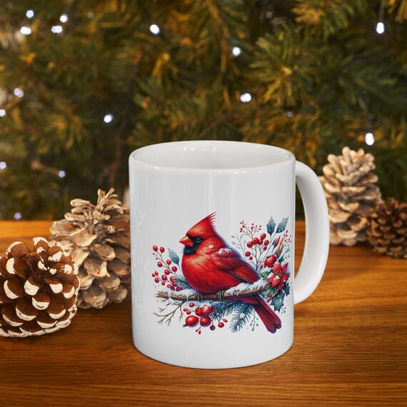 Red Cardinal Christmas Mug, Red Cardinal Coffee Cup, Christmas Cardinal  Coffee Mug, Red Cardinal Gift - Etsy