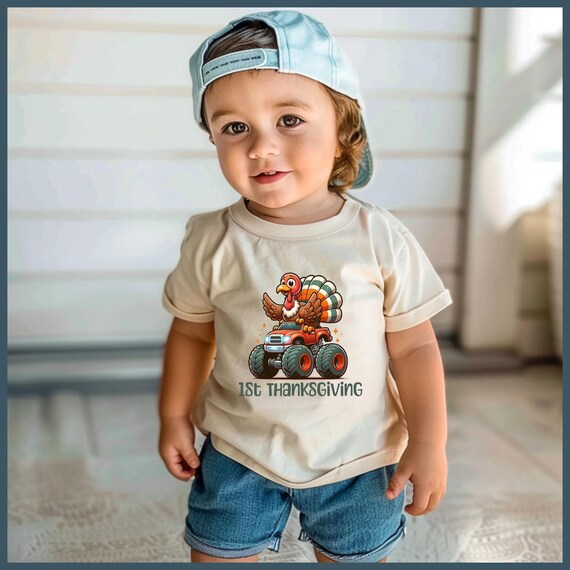 BABYL Tシャツ Mサイズ First Thanksgiving Baby Tshirt Short Sleeve, Baby Boys First