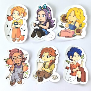 Stardew Valley Bachelorette Stickers | Emily | Hailey | Penny | Abigail | Maru | Leah | Stardew Women |