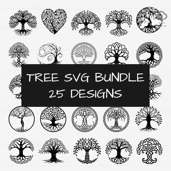 Tree of Life Svg Files for Cricut and Silhouette, Celtic Tree Digital Download,Pendant and Earrings Template for Crafters,Fall Clipart Files