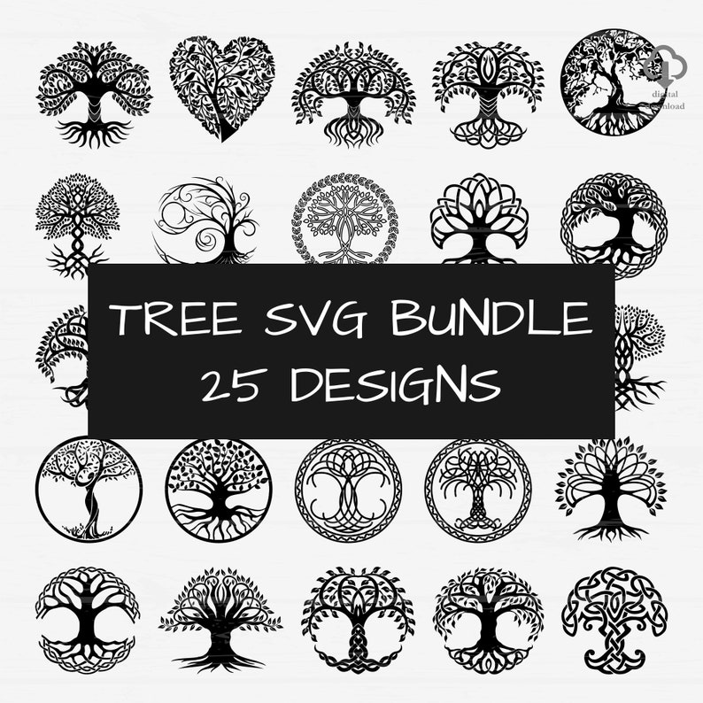 Download Clip Art Tree Of Life Svg Files For Cricut And Silhouette Celtic Tree Digital Download Pendant And Earrings Template For Crafters Fall Clipart Files Art Collectibles