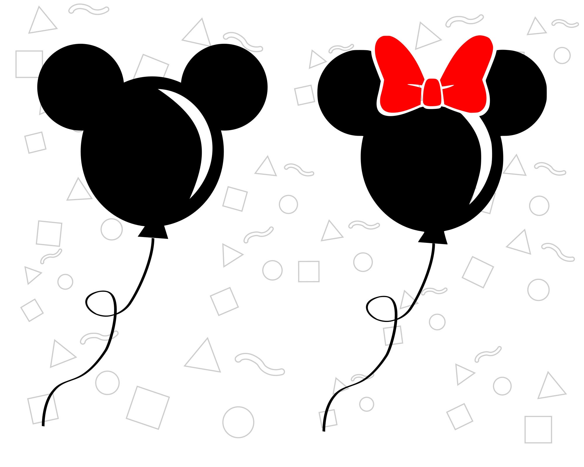 Disney Birthday Balloons Svg Minnie Mouse Birthday Svg Cut Etsy