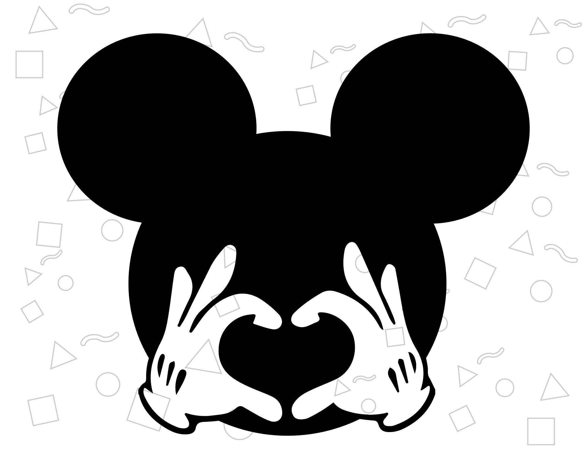 Mickey Heart Hands Svg Disney Svg Mickey Svg Instant Download Heart