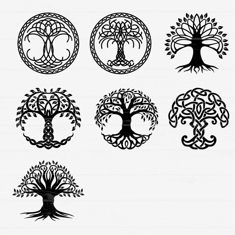 Download Clip Art Celtic Tree Digital Download Pendant And Earrings Template For Crafters Fall Clipart Files Tree Of Life Svg Files For Cricut And Silhouette Art Collectibles