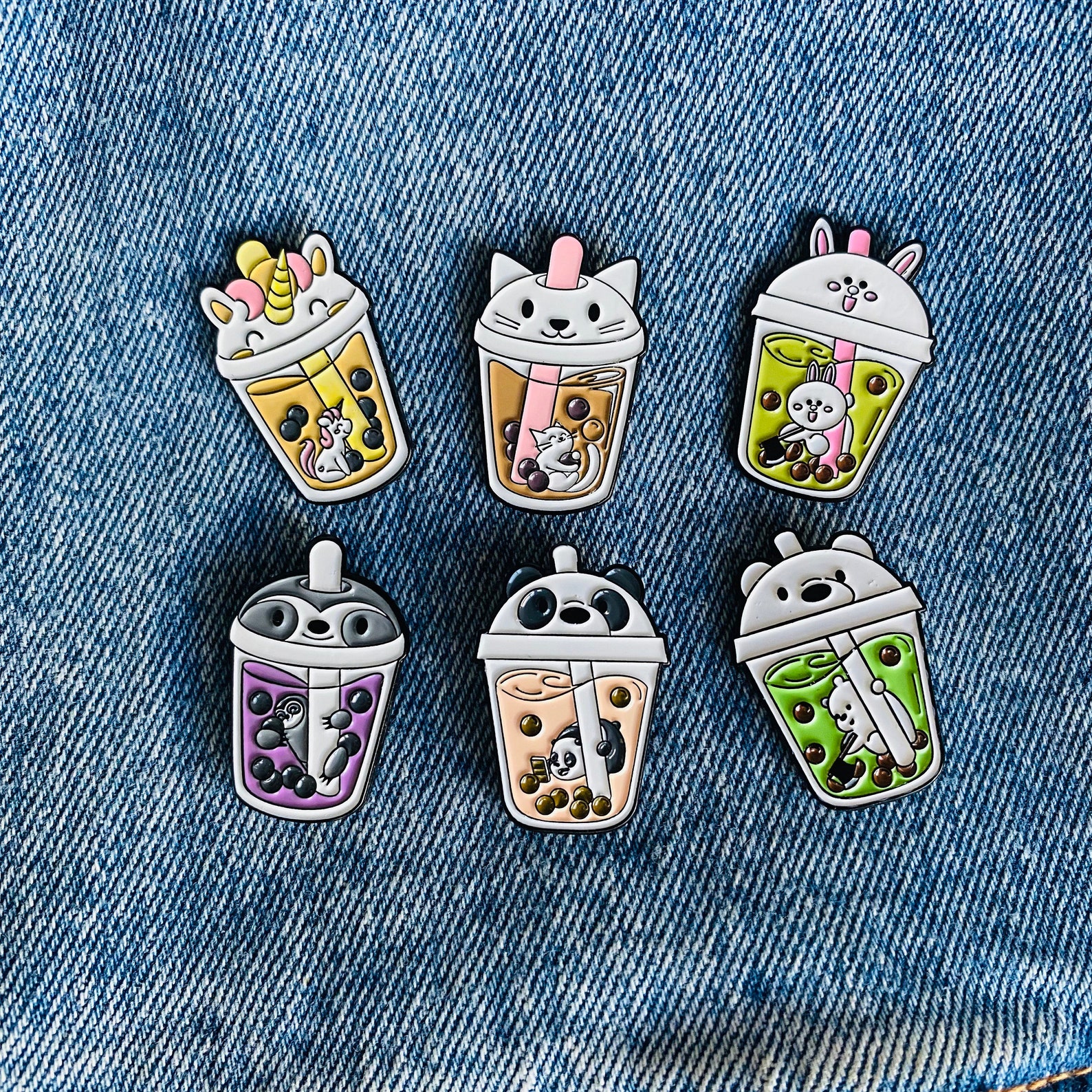 Cute Boba Tea Enamel Pins Boba Milk Tea Pins Asian Food Etsy