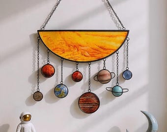 太陽系惑星　宇宙モビール 大型太陽系惑星モビール、吊り下げ式太陽と惑星モデル、宇宙の子供部屋