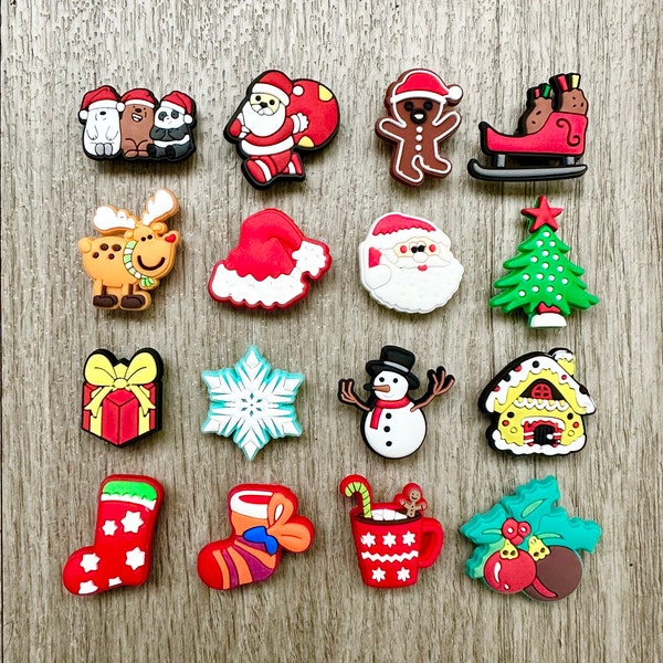 Christmas Shoe Charms, Santa Claus Clog Pins, Christmas Ornaments For Clogs, Christmas Gift For Her, Xmas Decoration For Shoes