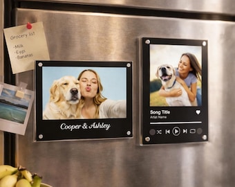 Personalized Pet Photo Magnet, Custom Dog Photo Fridge Magnet, Pet Picture Gift
