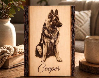 Pet Memorial Gift Wood Engraving, Custom Dog Memorial Plaque, Personalized Pet Photo on Wood, Dog Loss Gift, Pet Remembrance Keepsake