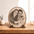 Personalized Wood Photo Engraving, Custom Couple Gift, Anniversary Keepsake, Mother\u2019s Day Gift for Mom, Rustic Decor