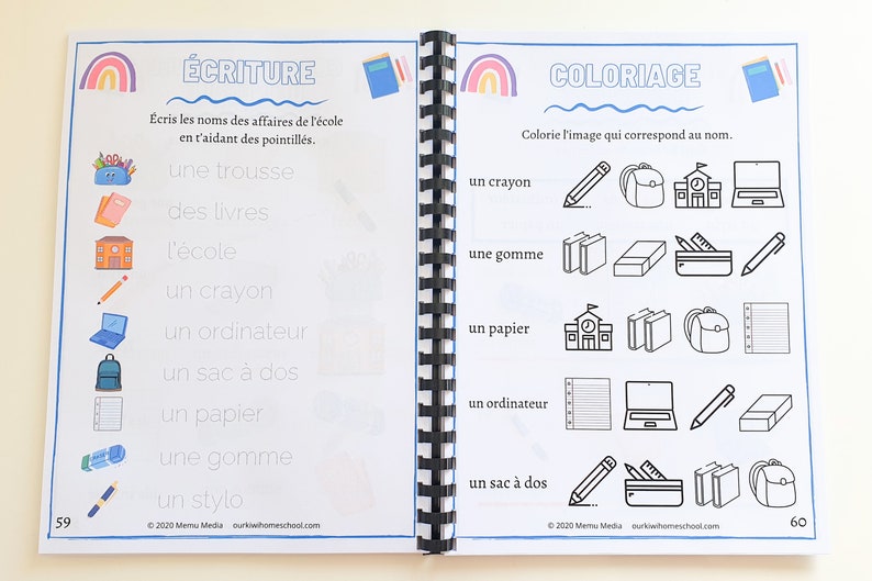 Beginner French Workbook Kids French Worksheets Etsy