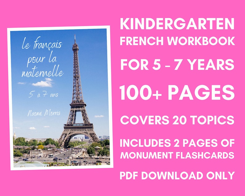 Beginner French Workbook Kids French Worksheets Etsy