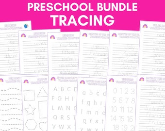 Preschool Tracing Bundle | Pen Control & Tracing Worksheets | Montessori Tracing Printables