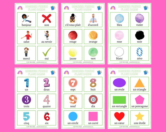 Beginner French Flash Cards | French Learning Resource | Français