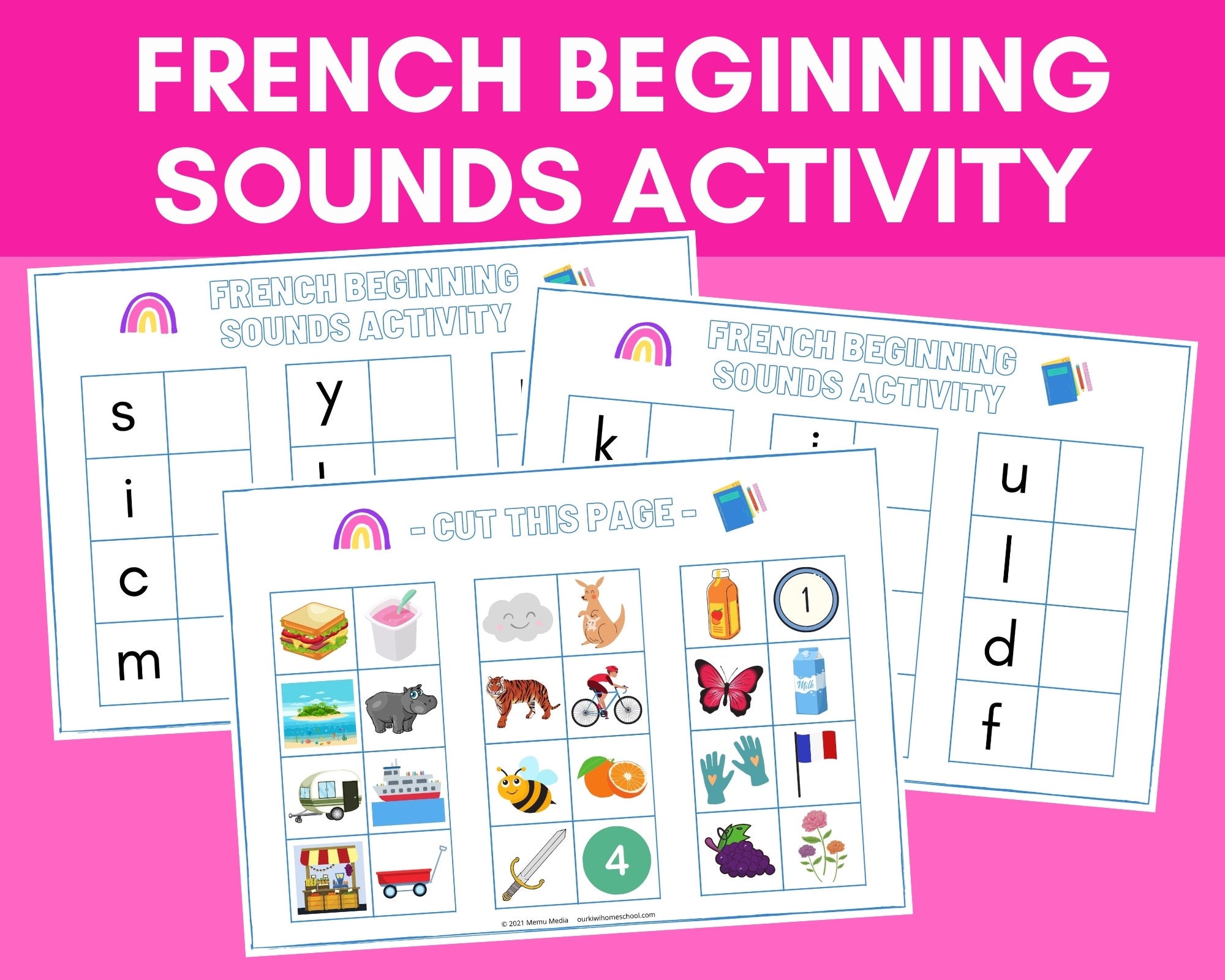French Beginning Sounds Activity | French Learning Game | Français