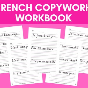 French Copywork Workbook
