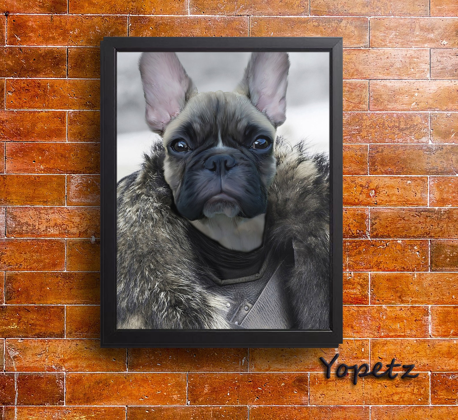 Game of Thrones Custom Dog Portrait Pet Portrait Hand of the image 1