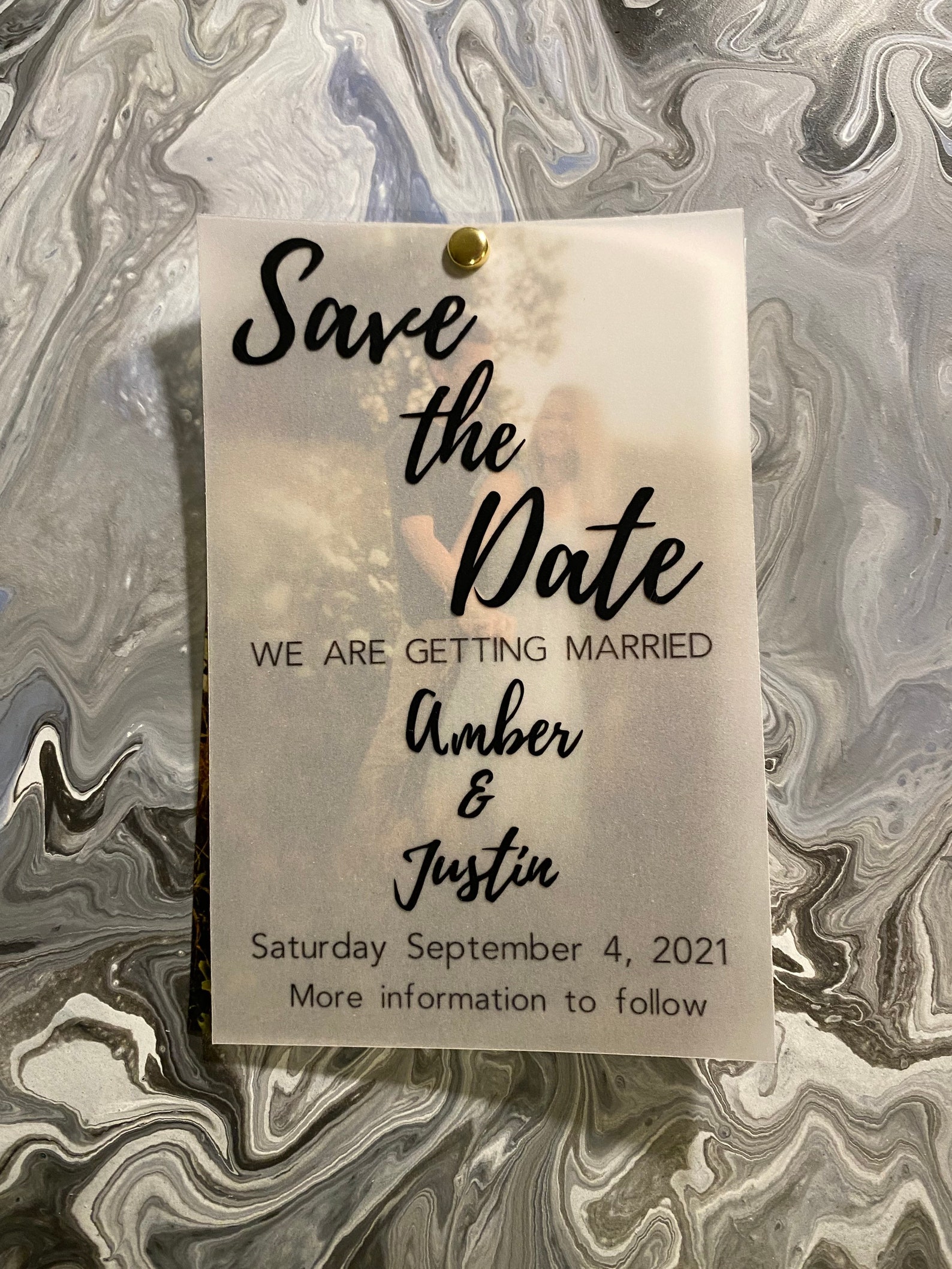 Custom Vellum Save the Dates Etsy