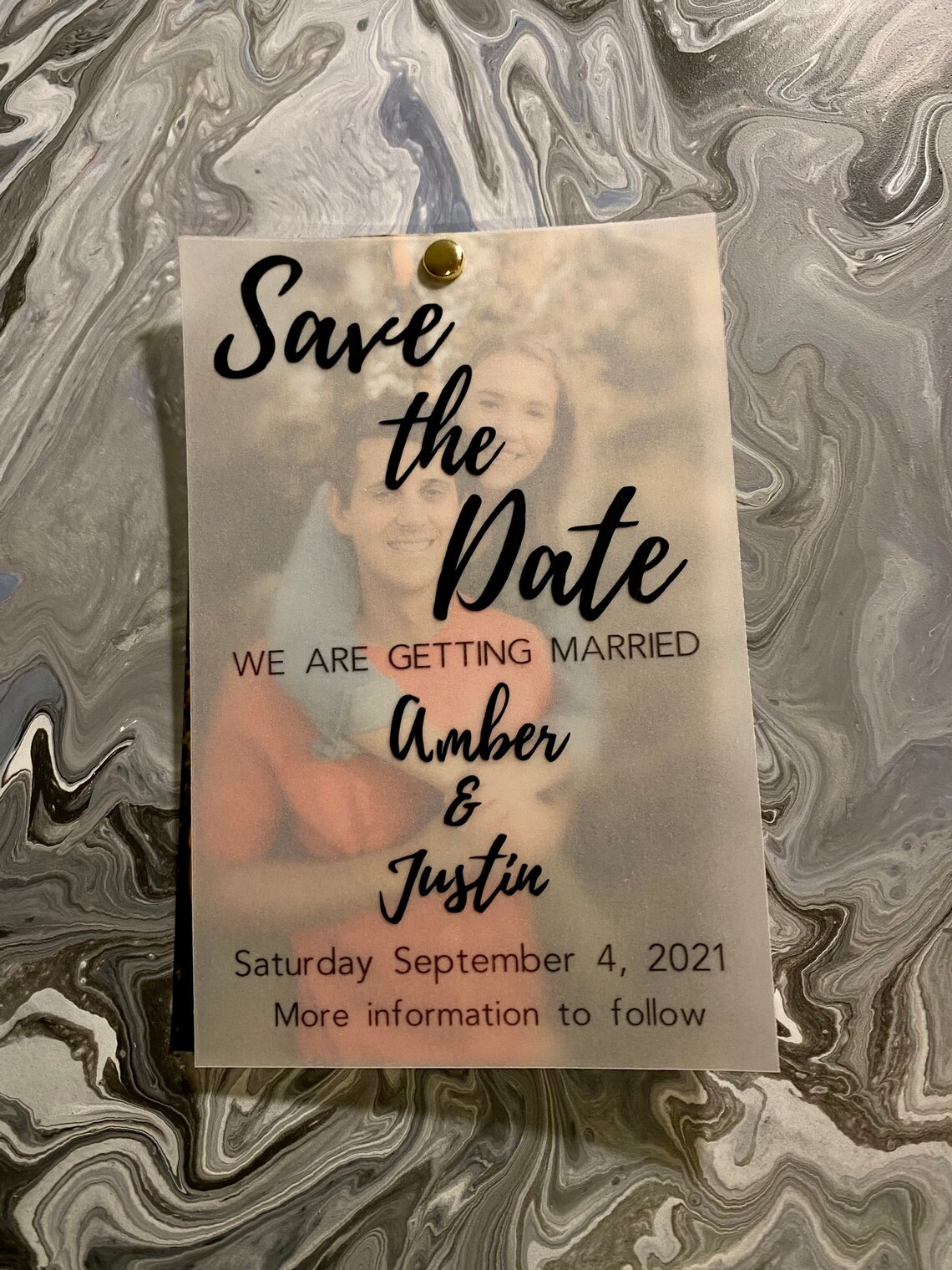 Custom Vellum Save the Dates Etsy