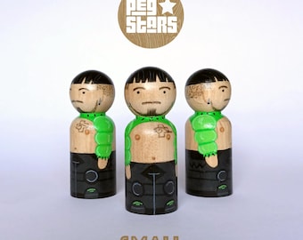 Hand painted KAARIJA - Cha-Cha-Cha EUROVISION inspired wooden Peg Doll: Eurovision Fan Gift 6cm