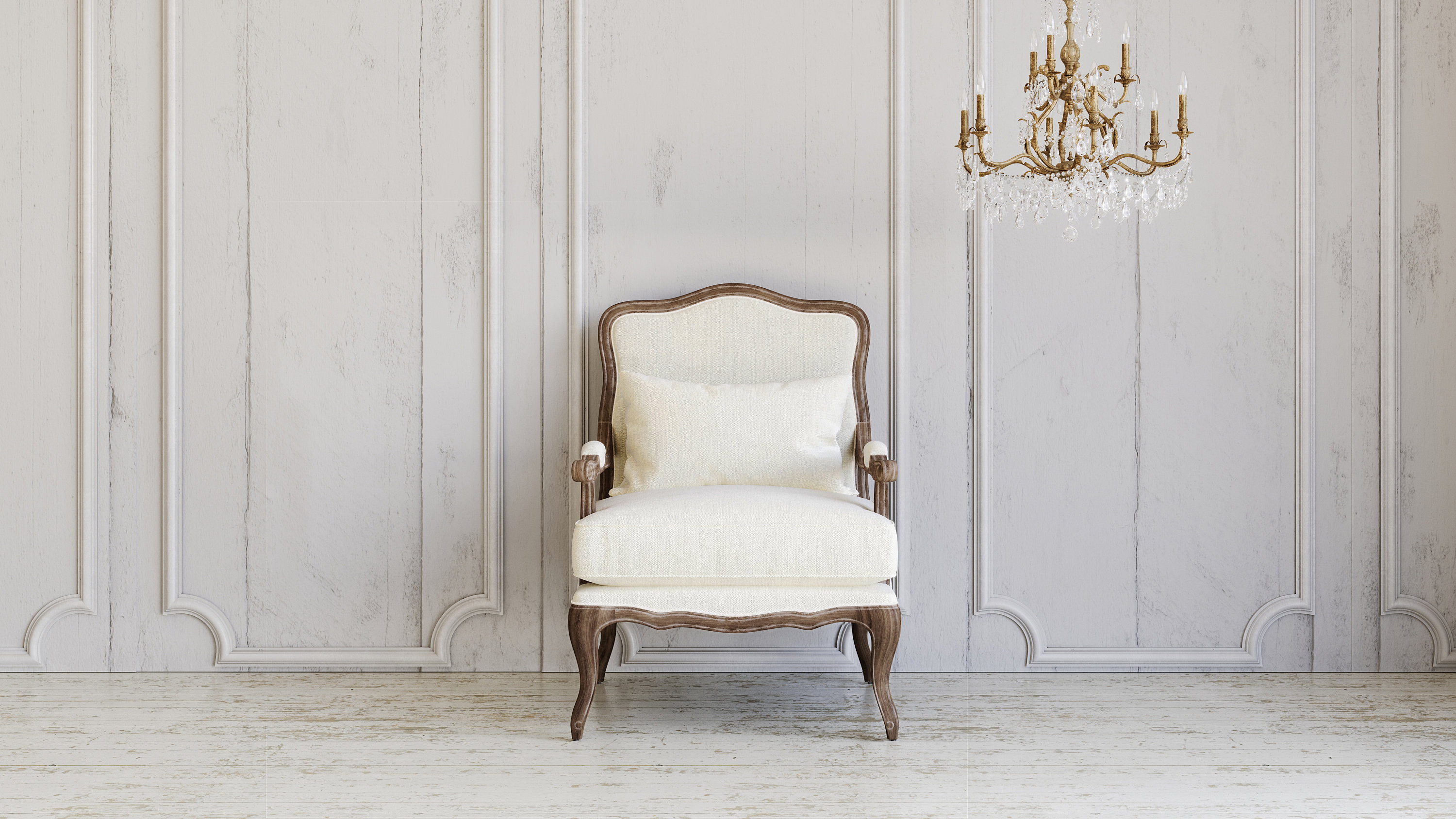 Antique pair of French Louis XV bergère chairs.