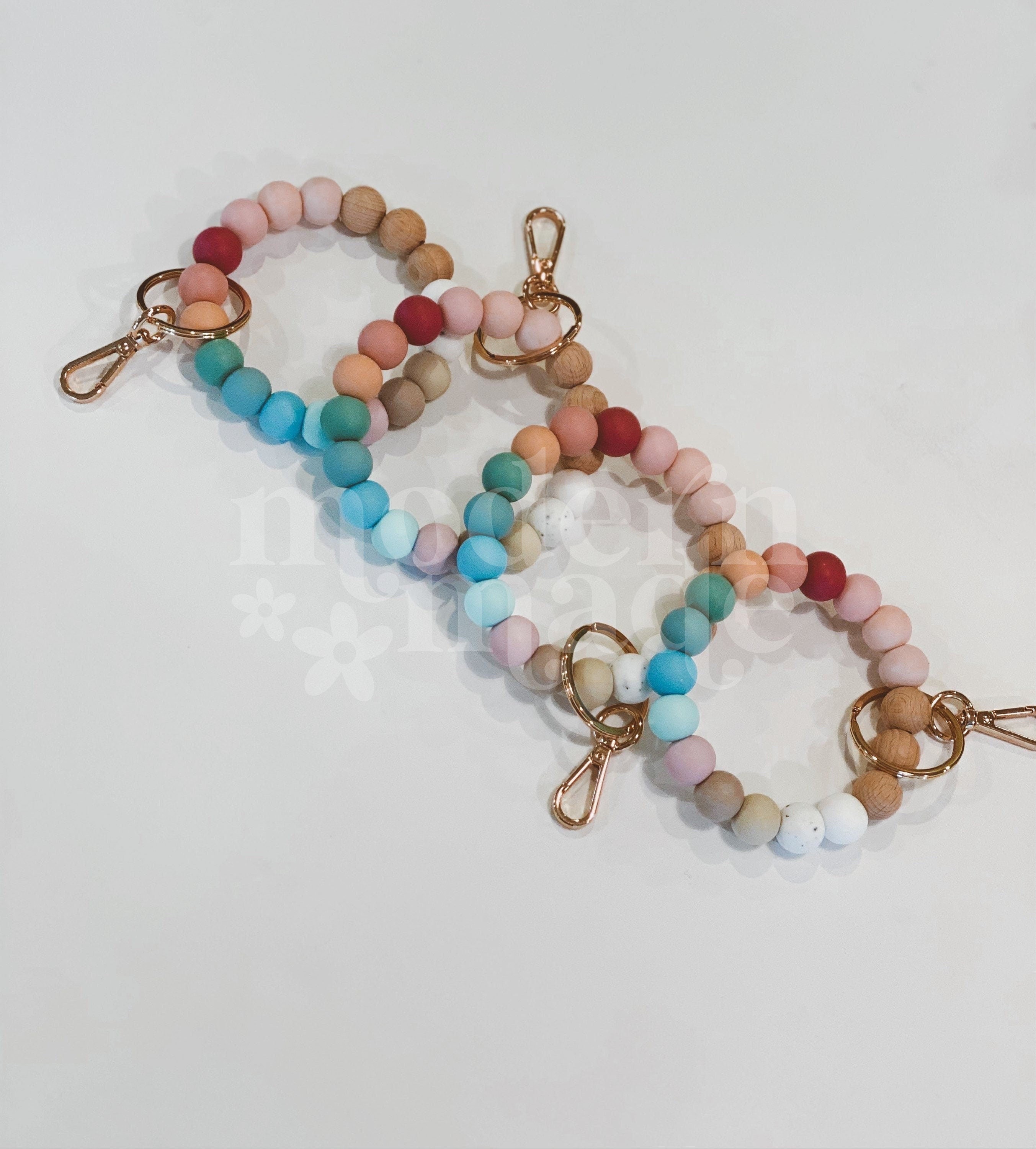 Rubber beaded keychains – Floatin'T Boutique