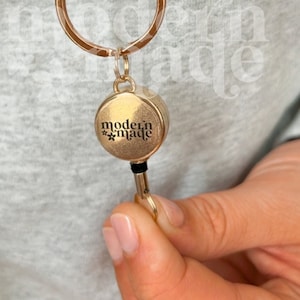 Add on Badge Reel, Gold Retractable Badge Holder, ID Badge Holder