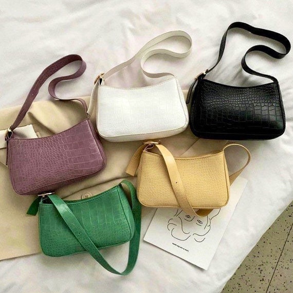 leather baguette handbag