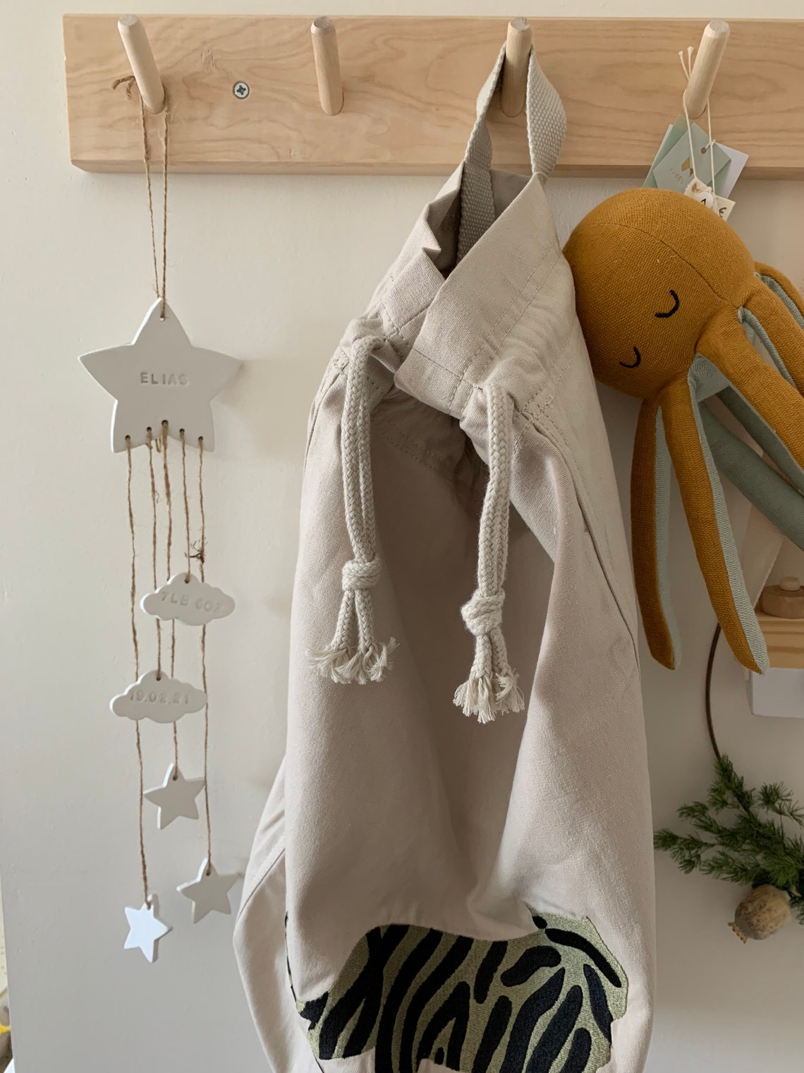 Personalised hanging new baby decoration mobile Etsy