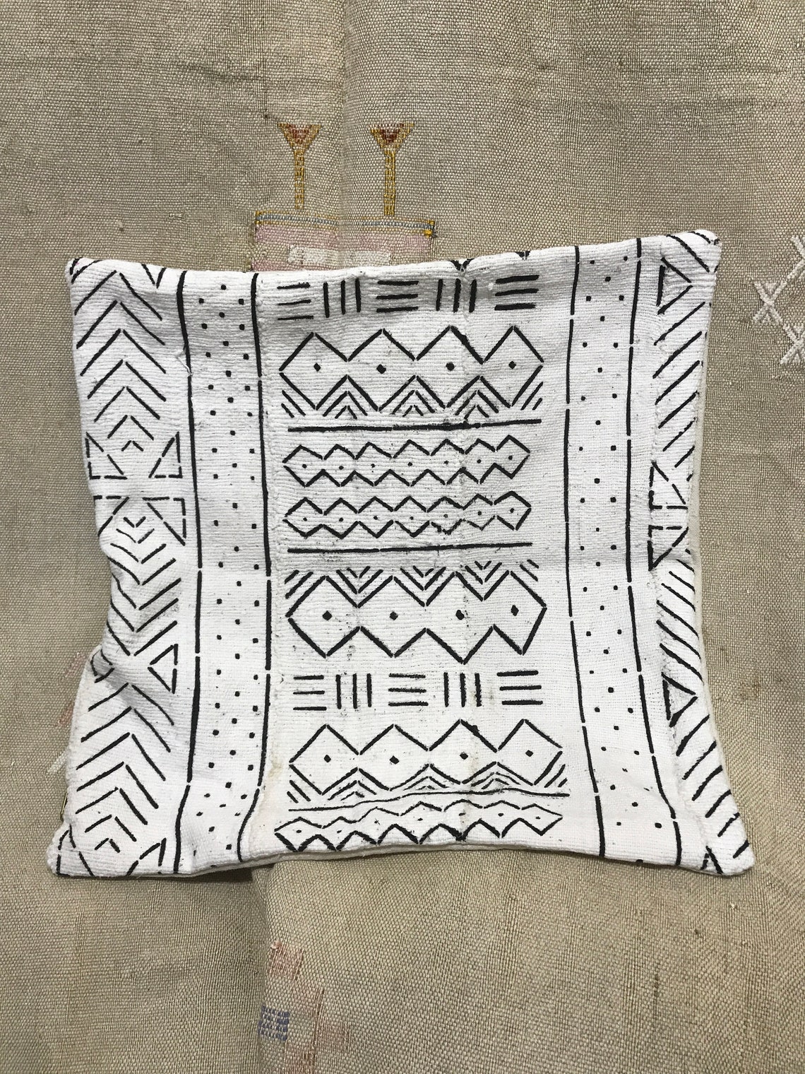 2 COLORS Moroccan Pillow Covers 20x20 Cushion White Handwoven Etsy